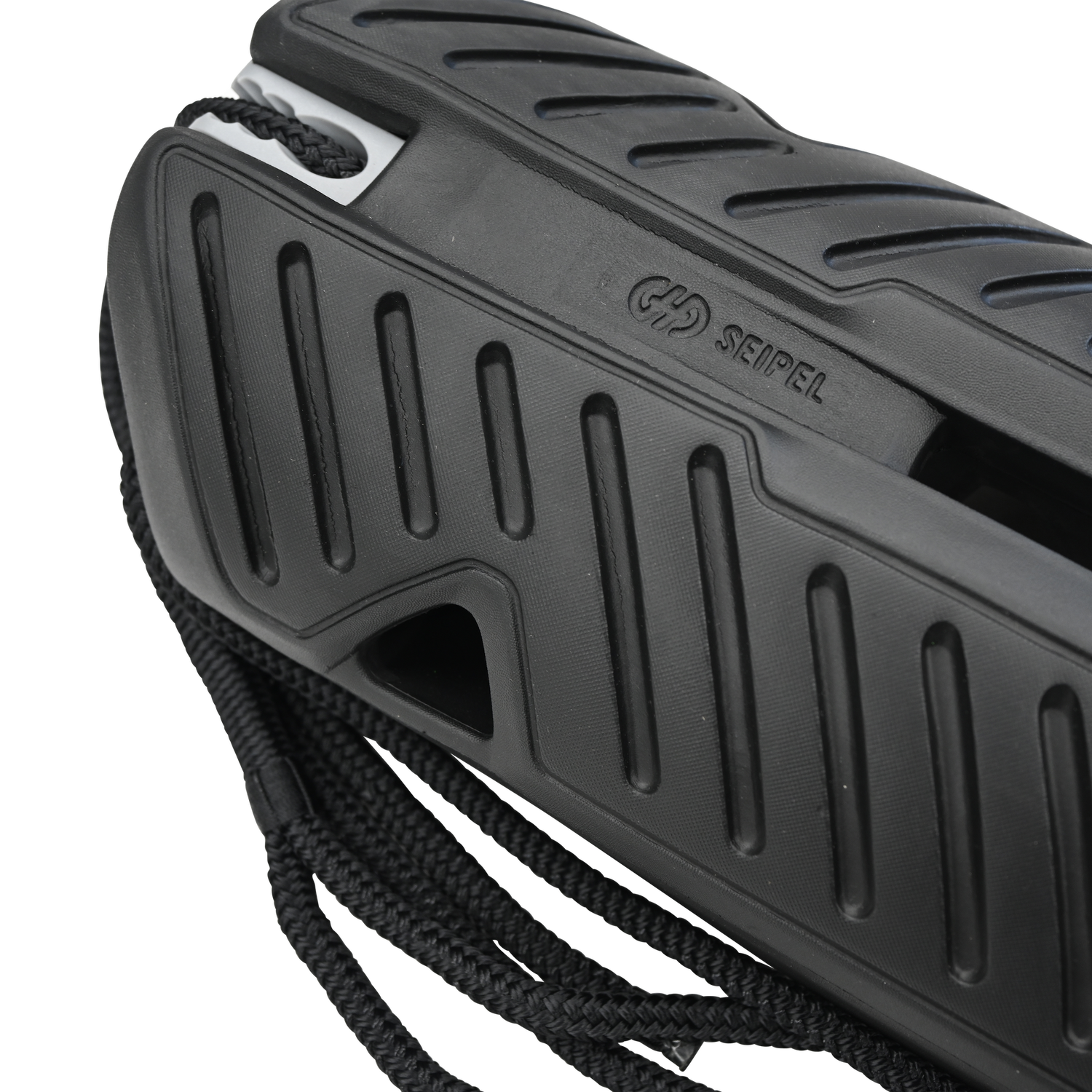 Close-up of the Fender EVA 2.0, showing embossed branding, grip texture, and reinforced edges.