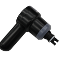 Handheld Air Pump, black with a compact design, shown with a nozzle attached to the front.