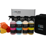 Seipel Marine 4-pack cleaner kit including four 32 oz spray bottles, a black carrying case, and four plush towels.