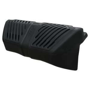 Side-angle of the EVA Permanent Dock Fender, displaying slotted vents, raised center, and durable black EVA material.