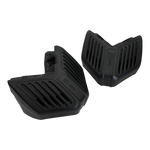 Two black EVA Permanent Corner Dock Fenders displayed side by side, showing vented design and mounting holes.