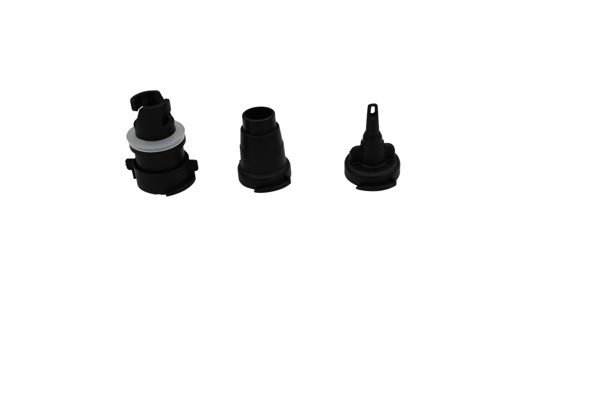 Three different nozzle attachments for the Handheld Air Pump, displayed separately on a white background.
