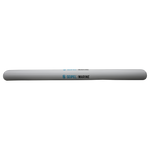 Side view of the 20' Boat Bumper in gray with blue branding, featuring an inflatable design with reinforced seams.