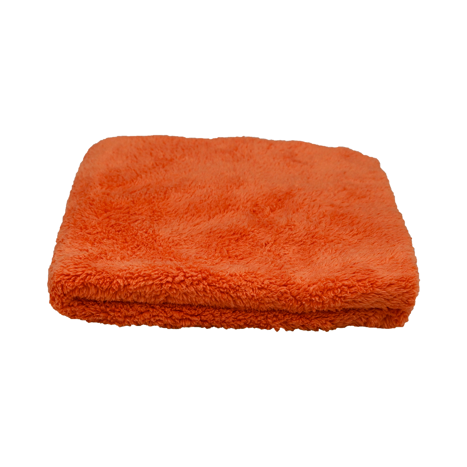 Front view of the Plush Detailing Towel in orange, showing its plush, high-absorbency fabric.