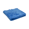 Angled view of the Plush Detailing Towel in blue, folded with a thick, absorbent texture.
