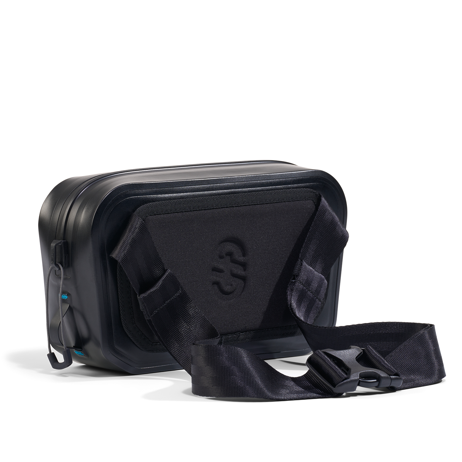 Rear view of Hip Pack showing padded back panel, logo imprint, and wraparound waist strap.