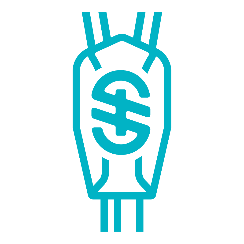 Zipper icon indicating a zippered closure for secure storage.