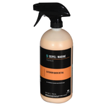 Exterior Quick Wax and Sealant in a 32 oz spray bottle with black trigger sprayer, and black label with orange details.